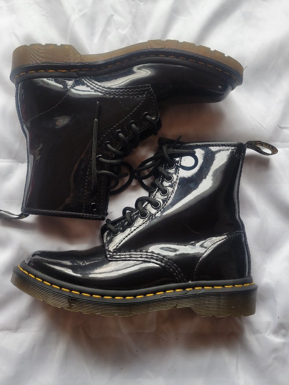 Dr Martens 1460 Women's Patent Leather Lace Up Boots, Size 6